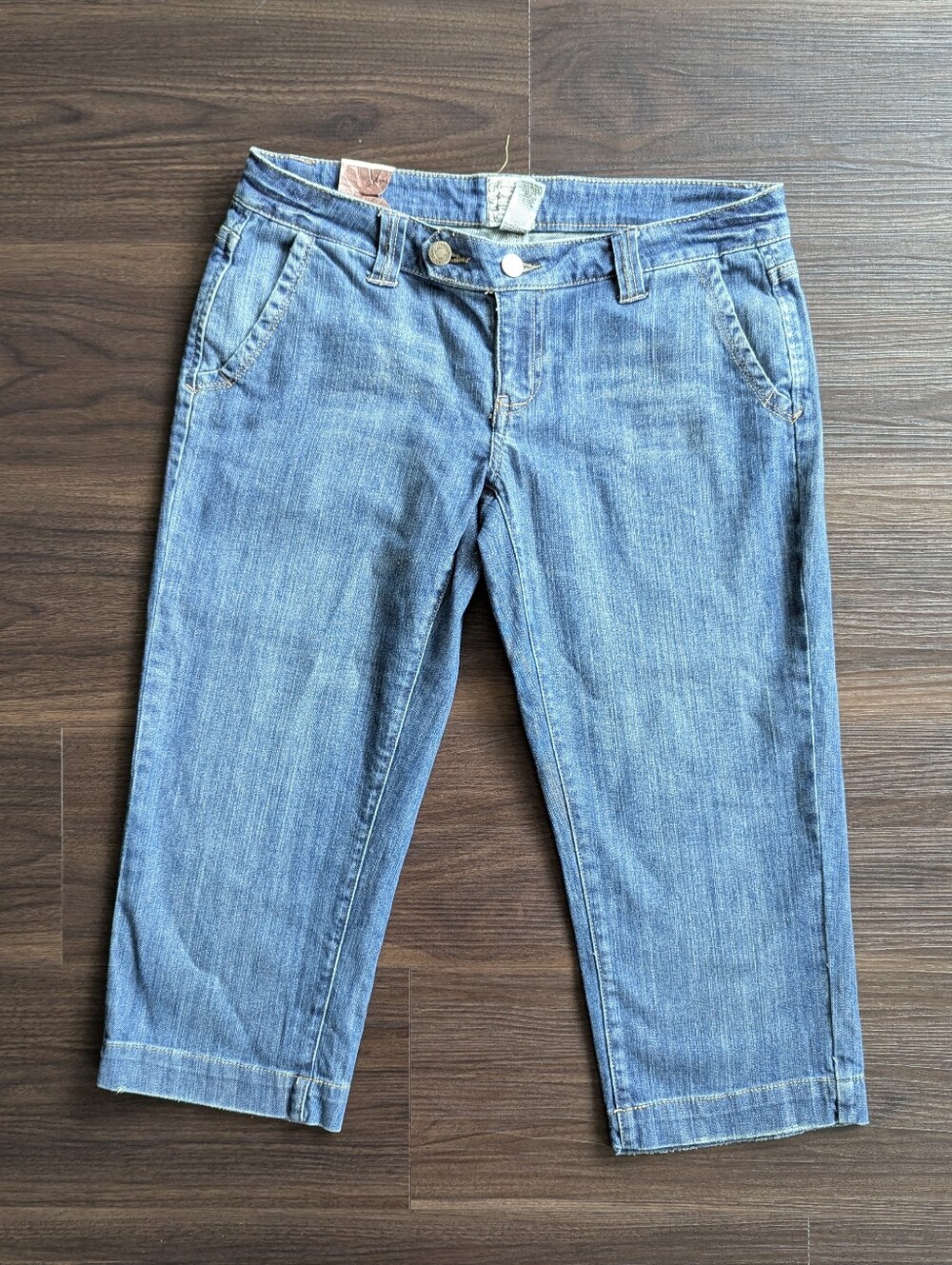 NWT Vintage Y2K Aeropostale Denim Capri Pants 5/6 Small Preppy Mcbling Mallcore